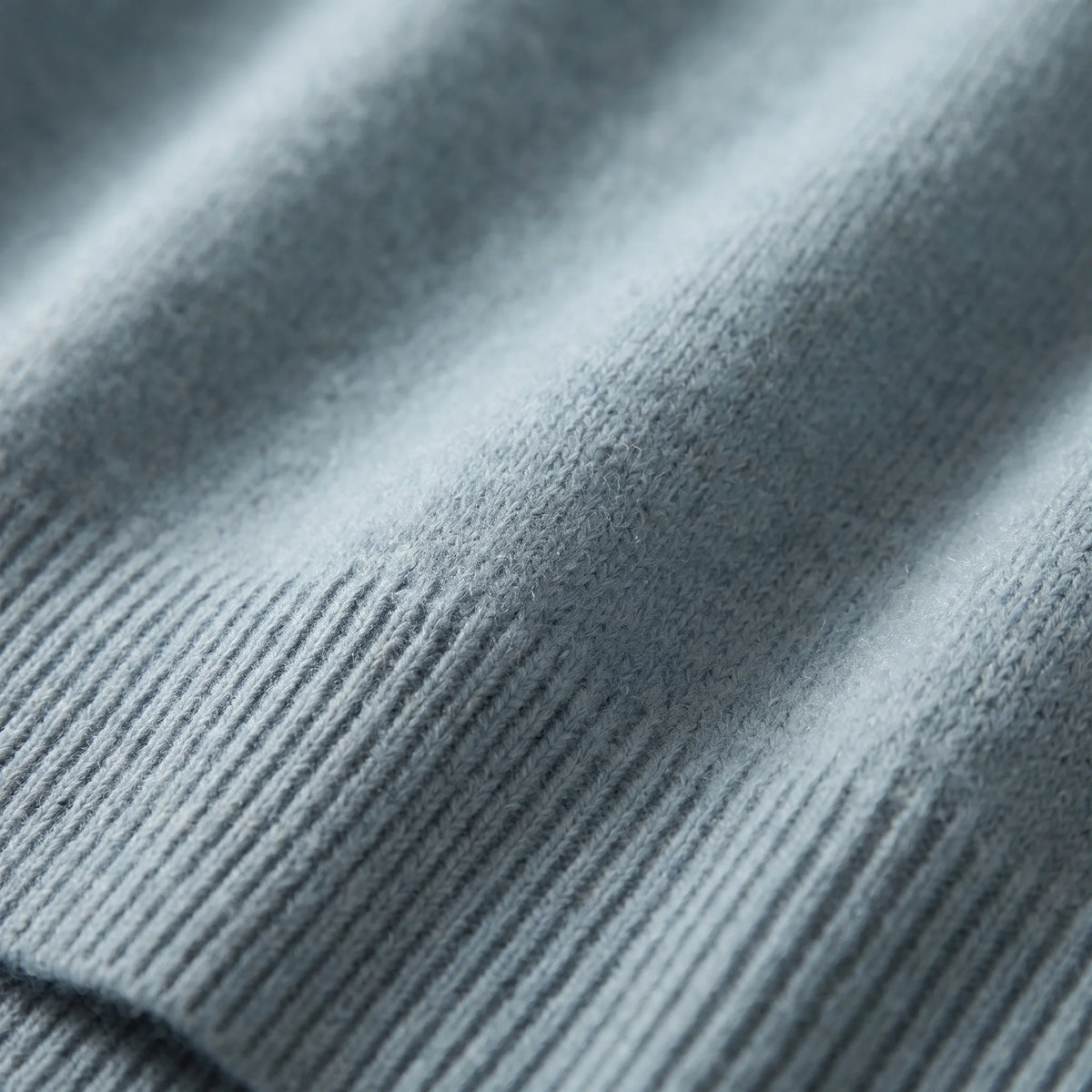 Close-up of the ribbed trim and soft texture