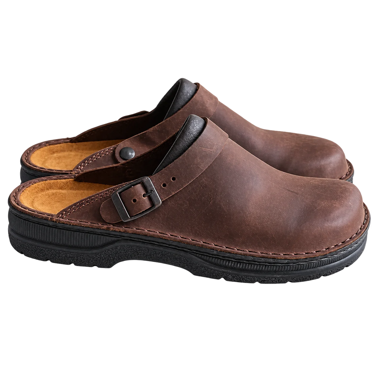 Annelies Comfortable Slip-On Clogs in Brown