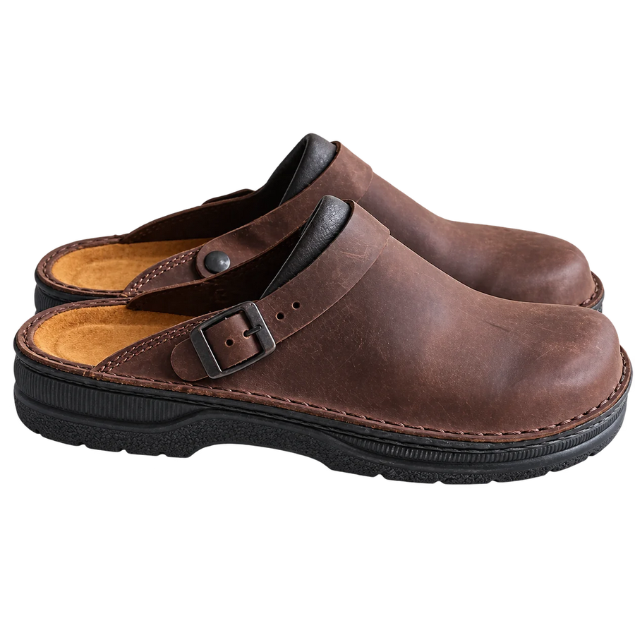 Annelies Comfortable Slip-On Clogs in Brown