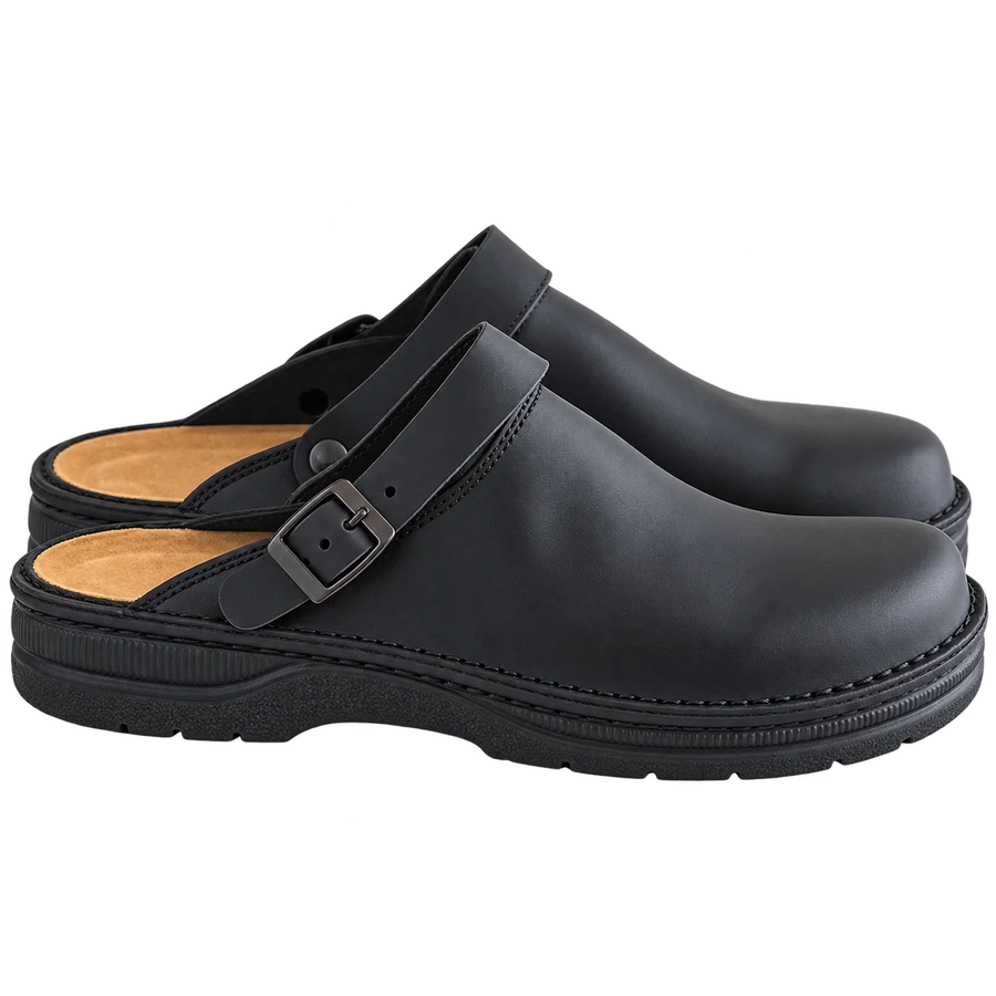 Annelies Comfortable Slip-On Clogs in Black