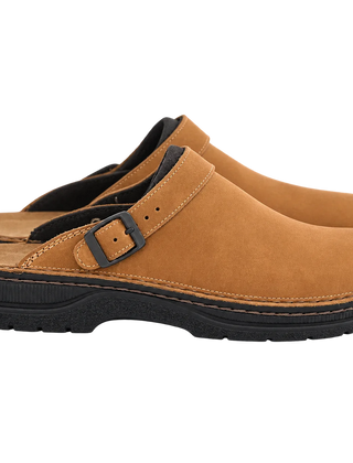 Annelies Comfortable Slip-On Clogs in Tan