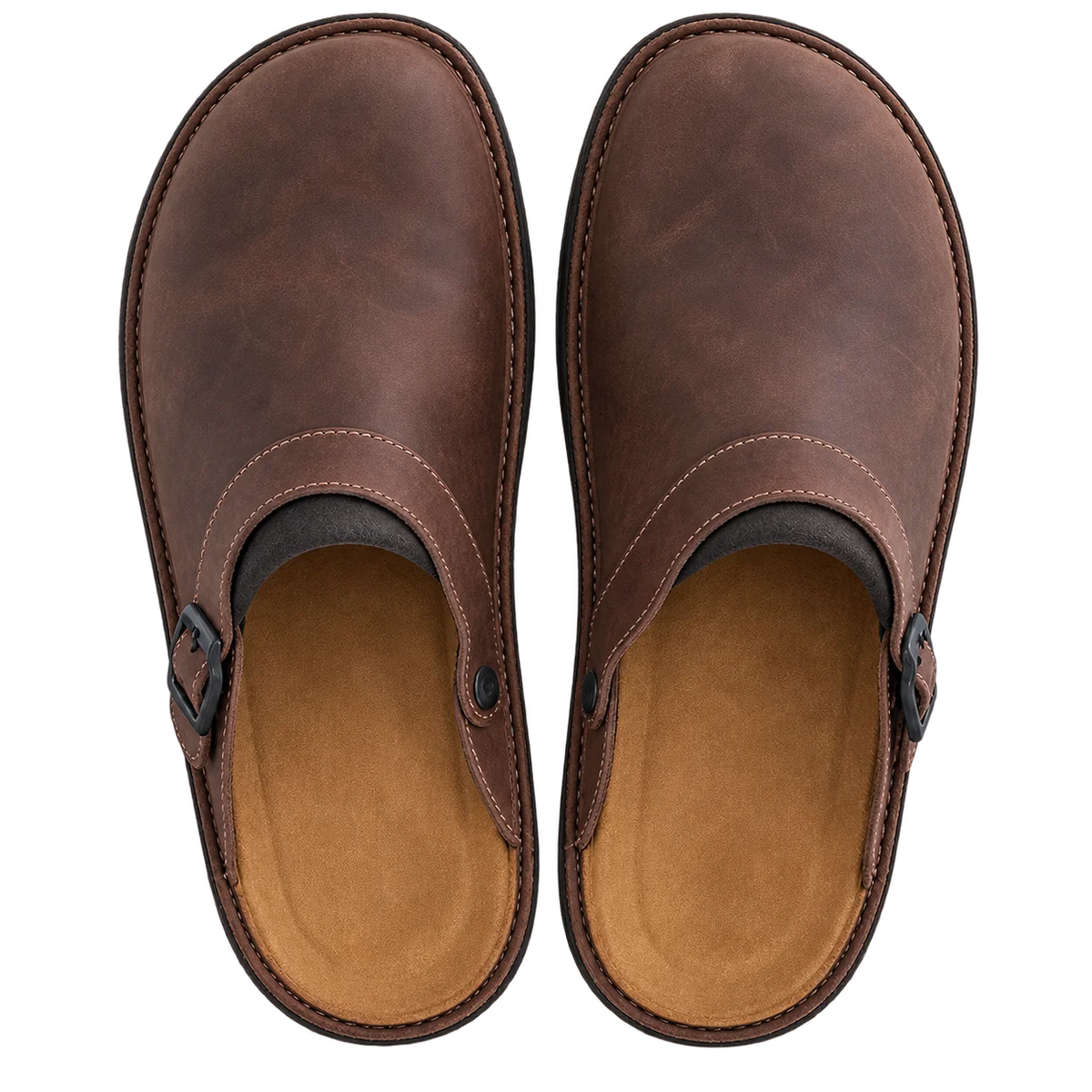 Annelies Slip-On Clogs in Brown, top view