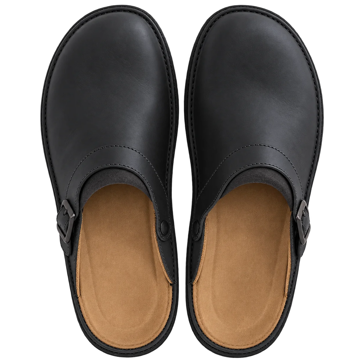 Annelies Slip-On Clogs in Black, top view