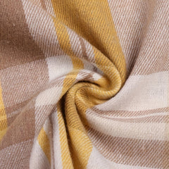 Nora Lightweight Plaid Shirt Jacket in Yellow, pattern close-up