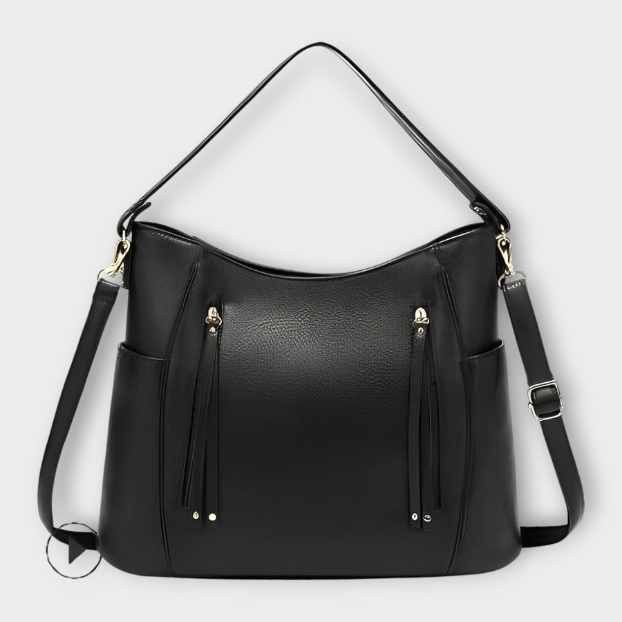 Black Olivia - Vintage-inspired Elegant Women's Handbag
