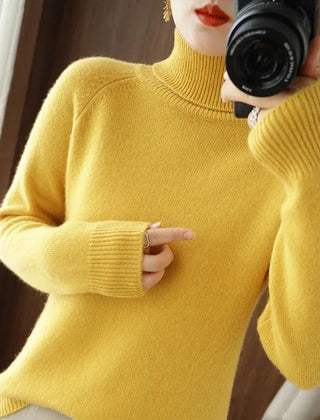 Camille Turtleneck Sweater in Yellow