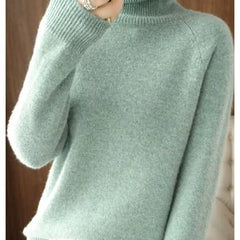 Camille Turtleneck Sweater in Green