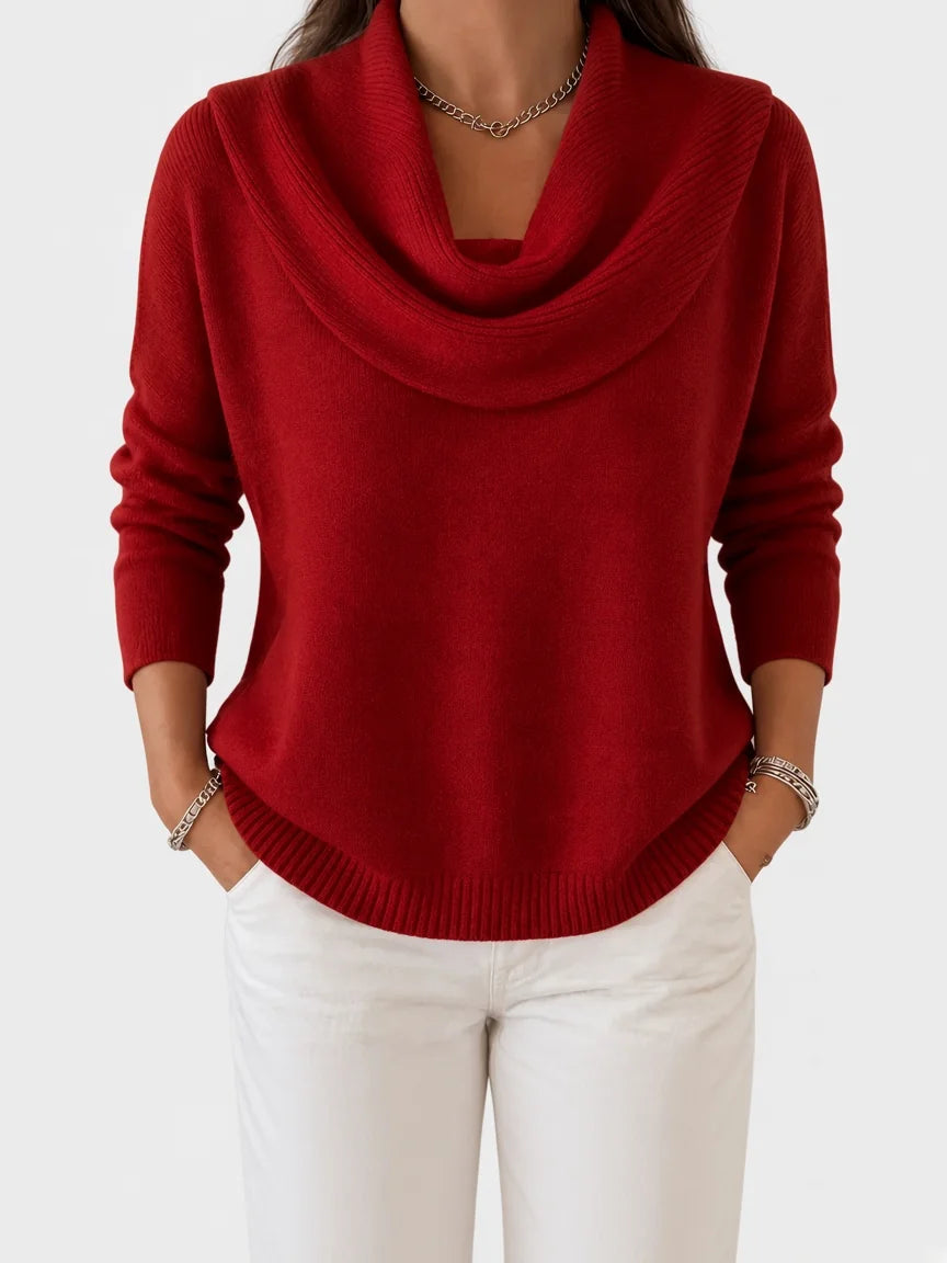 Cassia | Draped Cowl Neck Sweater
