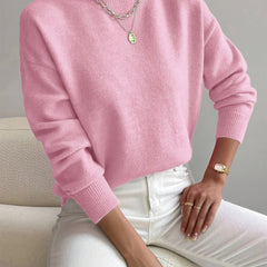 Mock Neck Sweater in Light Pink