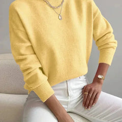 Mock Neck Sweater in Yellow