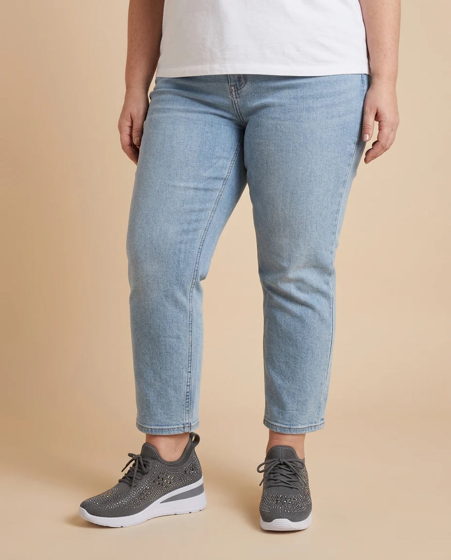 Diana | Sparkle Wedge Sneakers worn by a woman with curves