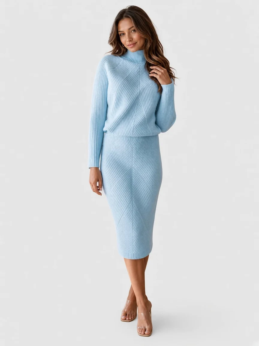 Eleanor | Turtleneck Sweater & Skirt Set