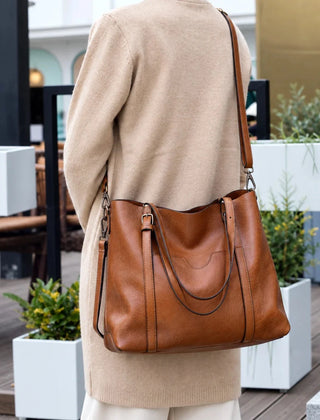 Everyday Zip Tote Bag in Brown