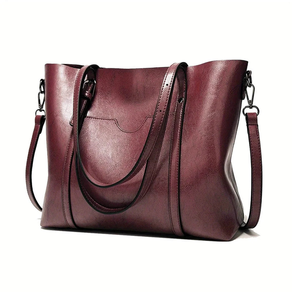 Everyday Zip Tote Bag in Burgundy