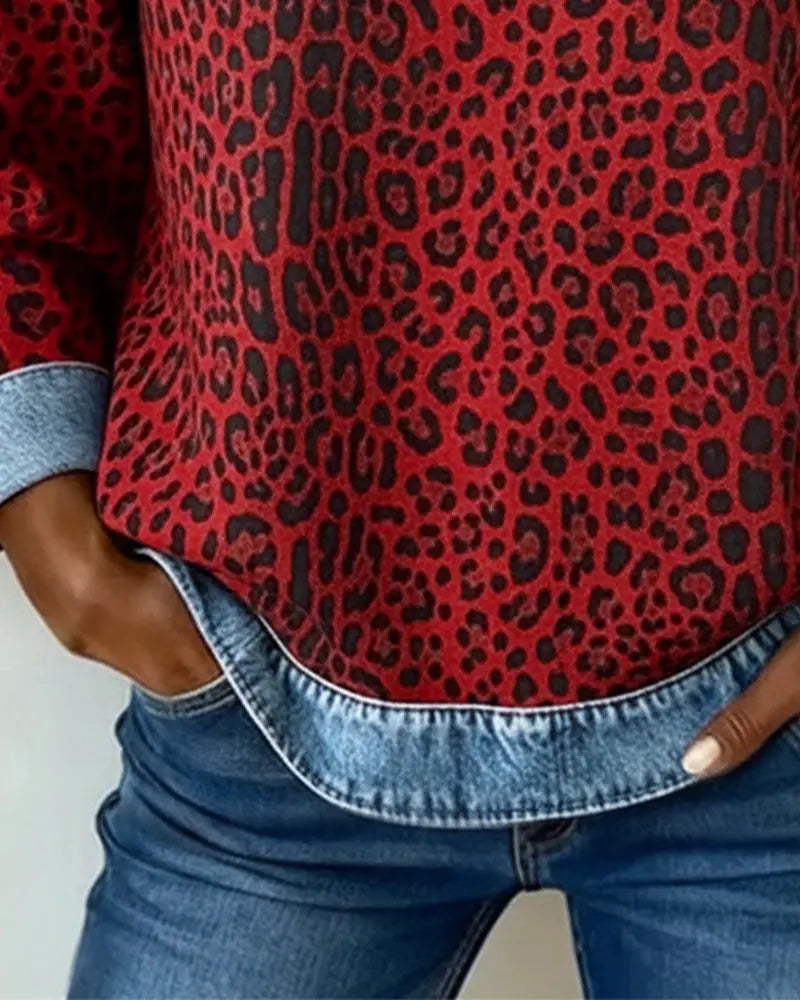 Esmée | Leopard Patchwork Sweater with Flattering Fit and Daily Comfort - photo 4