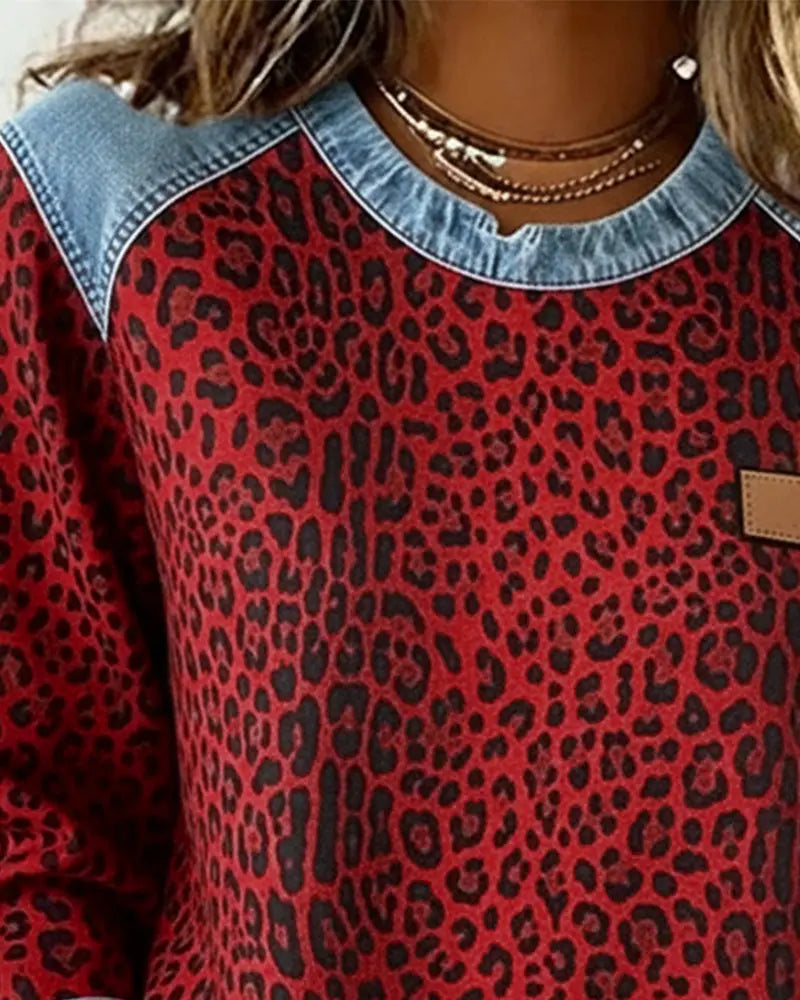 Esmée | Leopard Patchwork Sweater with Flattering Fit and Daily Comfort - photo 5