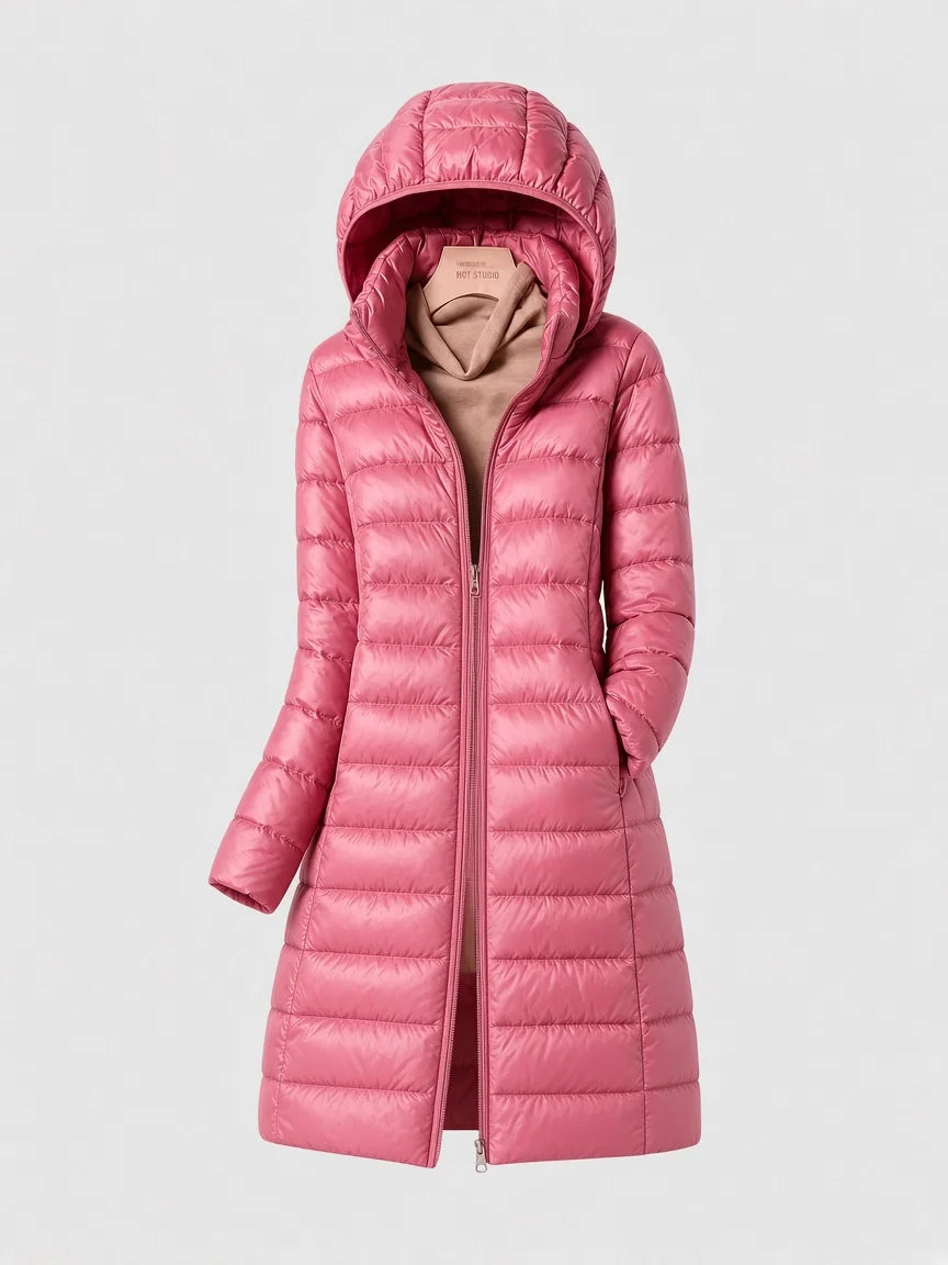 Fiona | Lightweight Hooded Puffer Coat