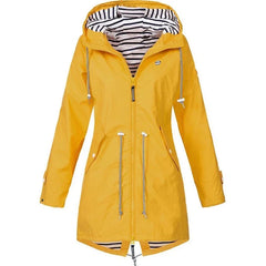 Sabrina Hooded Rain Jacket in Yellow