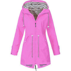 Sabrina Hooded Rain Jacket in Pink
