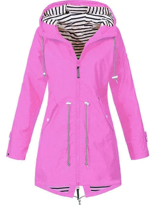Sabrina Hooded Rain Jacket in Pink
