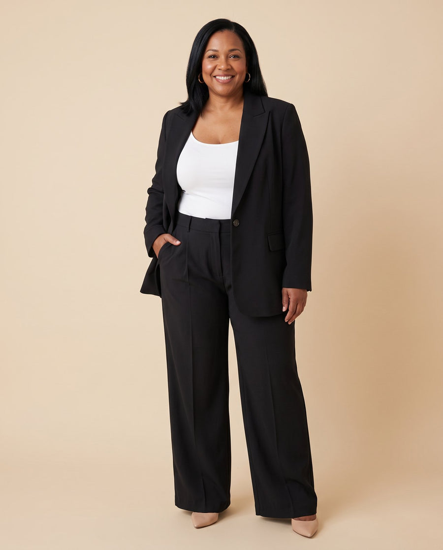 Gisela | Blazer & Pants Set worn by a woman with curves
