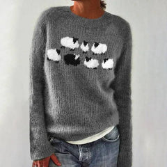 Gray Poppy™ - Retro Cozy Sweater