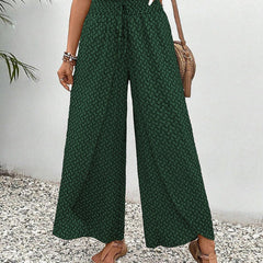Green Mavilda | Elegant Wide-Leg Trousers for Women | Smart Casual