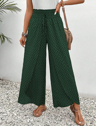 Green Mavilda | Elegant Wide-Leg Trousers for Women | Smart Casual