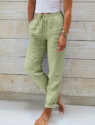 Green Rachel | Drawstring Wide-Leg Pants for Women | Casual Comfort