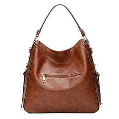 Hobo Shoulder Bag with Pouch in Brown