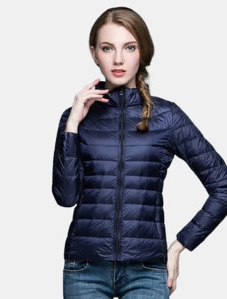 Ilse Lightweight Puffer Jacket in Navy