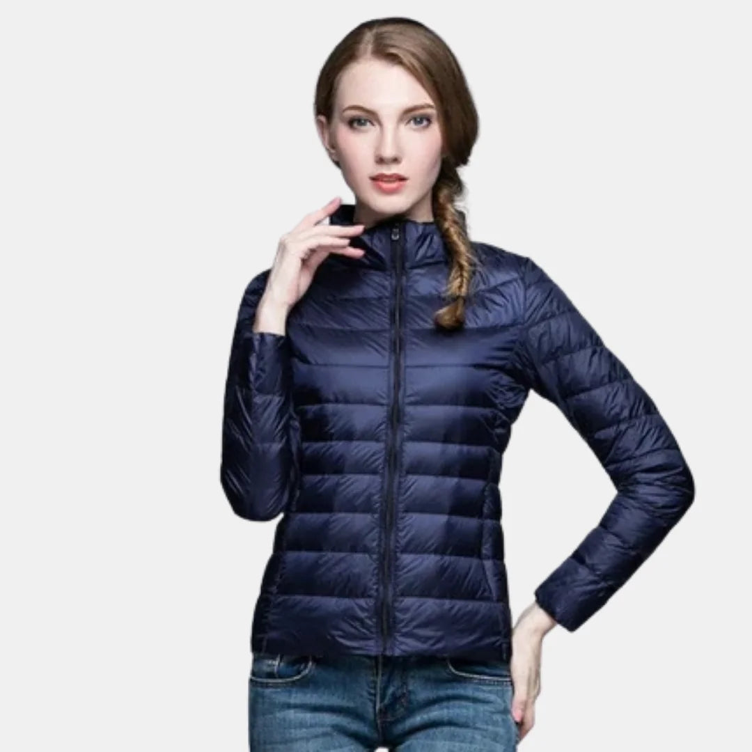 Ilse Lightweight Puffer Jacket in Navy