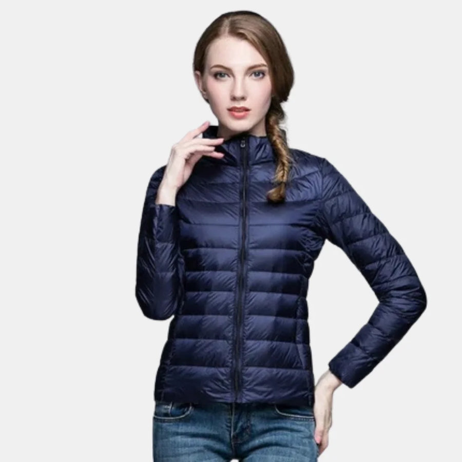 Ilse Lightweight Puffer Jacket in Navy