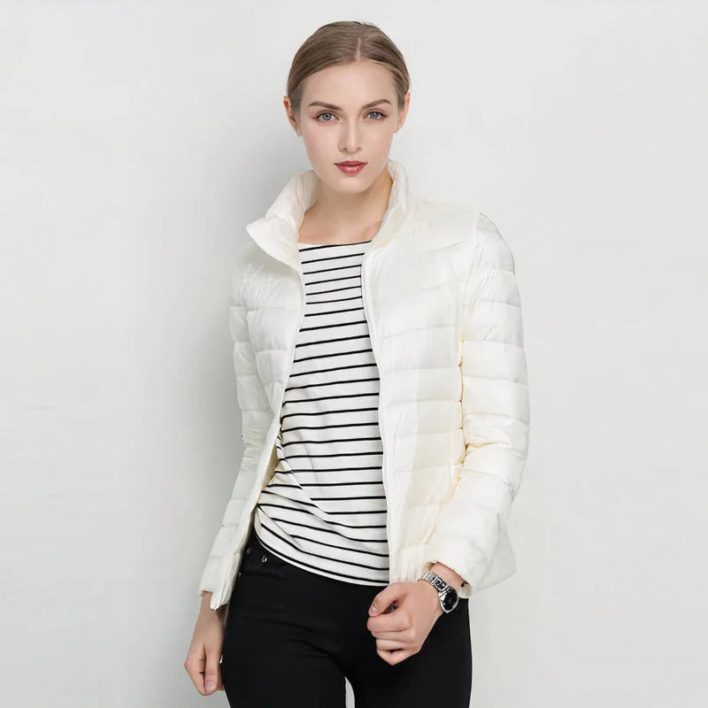 Ilse Lightweight Puffer Jacket in White
