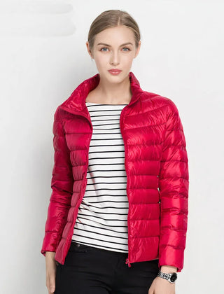 Ilse Lightweight Puffer Jacket in Red