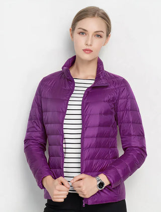 Ilse Lightweight Puffer Jacket in Purple