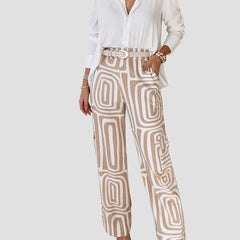 Liora | Printed Wide-Leg Two-Piece Summer Set for Women