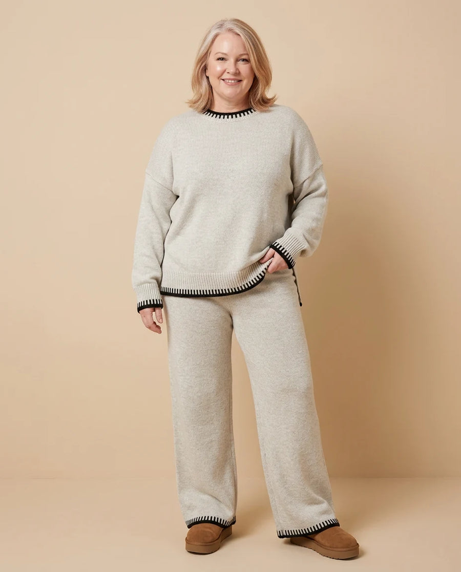 Women's Comfortable Lounge Set worn by a woman with curves