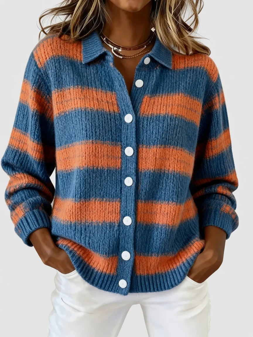 Livia | Striped Knitted Cardigan