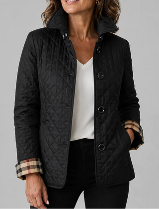 Loredana Lightweight Quilted Jacket in Black