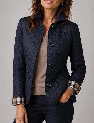 Loredana Lightweight Quilted Jacket in Navy