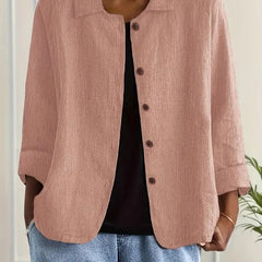 Marilla Classic Shirt Cardigan in Pink