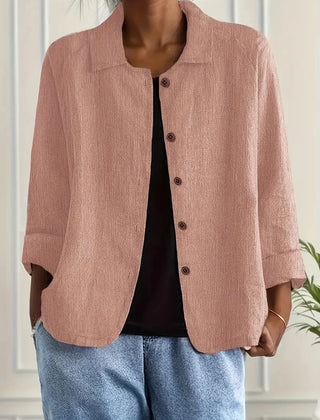 Marilla Classic Shirt Cardigan in Pink