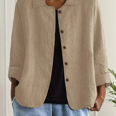 Marilla Classic Shirt Cardigan in Khaki