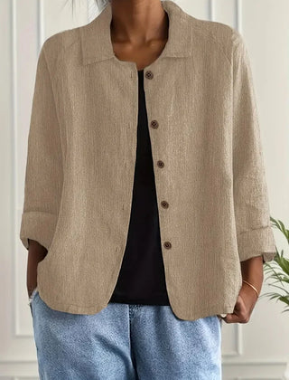 Marilla Classic Shirt Cardigan in Khaki