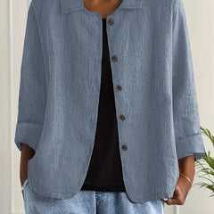 Marilla Classic Shirt Cardigan in Blue