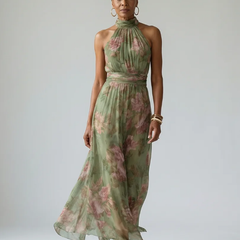 Mirelle | Gathered Halter Midi Dress - photo 4