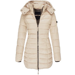 Odessa quilted hooded parka in Khaki