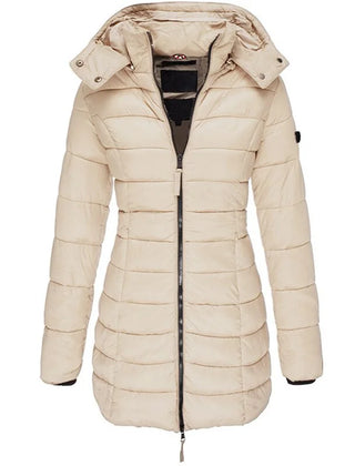 Odessa quilted hooded parka in Khaki
