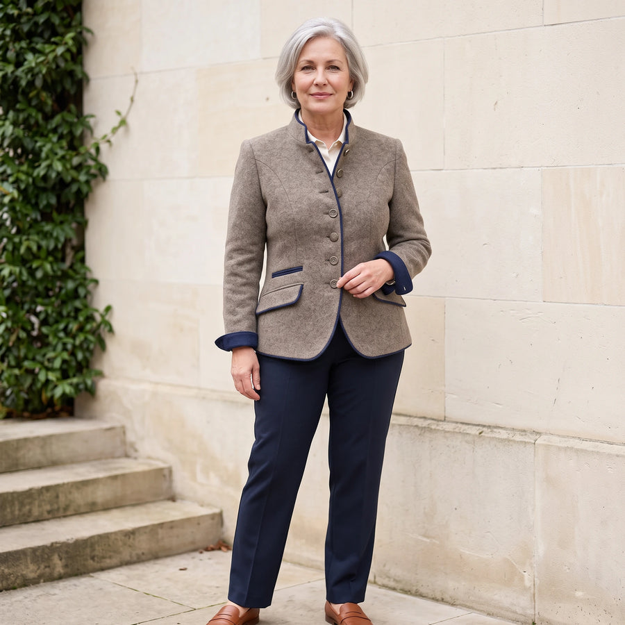 Noelle | Stand Collar Tailored Blazer